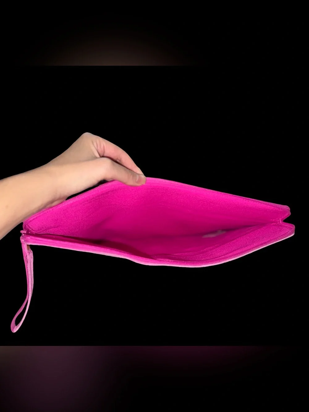 Valentino Hot Pink Embossed V Suede Laptop Sleeve